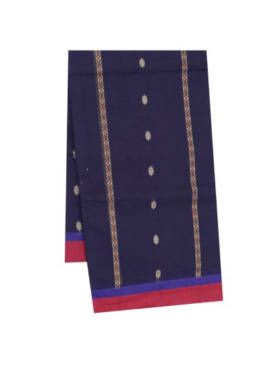 GraceCharm Kovai Cotton Floral Butta Stripe Floral Vine Pallu Saree