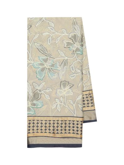 Gracecharm Fancy Net weaving diamond patterned zari border Saree