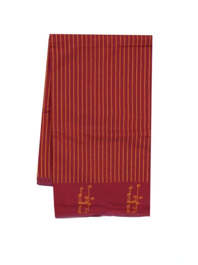 GraceCharm Kovai Cotton Fine Stripe One Side Broad Border Saree