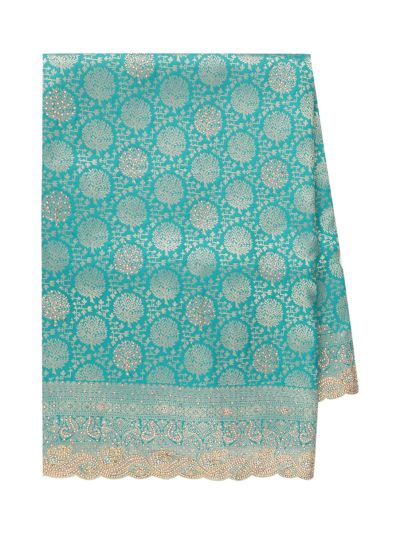 Gracecharm Fancy  Silk scalloped cut work With gold Zari Jaal Saree