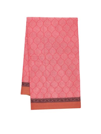 GraceCharm Kovai Cotton Paisley Ogee Jaal with Contrast Border Saree