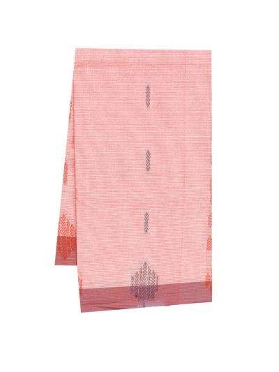 GraceCharm Kovai Cotton Geometric Butta Patterned Pallu Saree