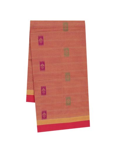 GraceCharm Kovai Cotton Floral Square Butta with Floral Vine Pallu Saree