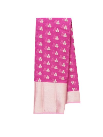 GraceCharm Manipuri Cotton Butta with Floral Vine Pallu Saree