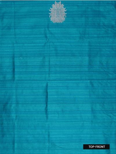 Graceful Essence Timeless Classic Peacock Blue Tusseer Dress Material