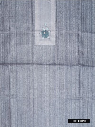 Graceful Essence Timeless Classic Slate Grey Semi Tussar Silk Dress Material