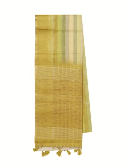 Gracecharm Semi Dupion Chain Stripe  Multi Design with Border Saree