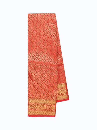 Gracecharm Gift Art Silk Jacquard weave Floral Jaal with inside diamond Pallu Saree