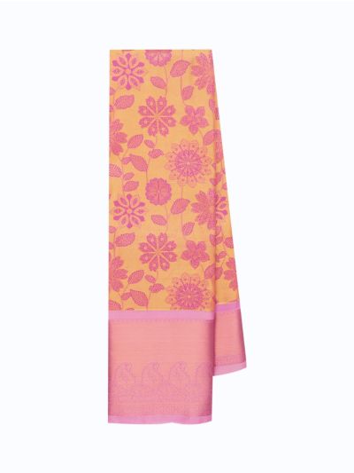 Gracecharm Gift Art Silk Floral Patterns Across With Paisley Motifs Weave Saree
