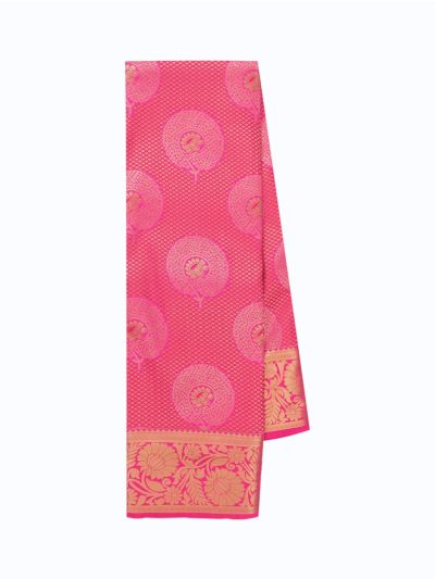 Gracecharm Gift Art Silk large circular ButtaButti floral motifs silk thread wrapped Saree