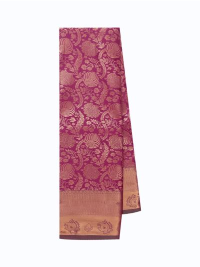 Gracecharm Gift Art Silk Floral Layouts Rich Style Metallic Threads Brocade Saree