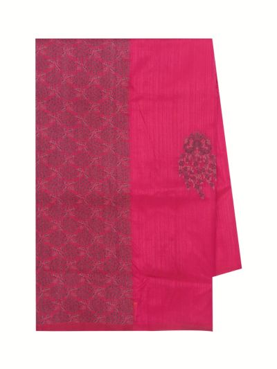 Gracecharm Semi Raw Silk Richly Patterned Woven Panel Thread Work Saree