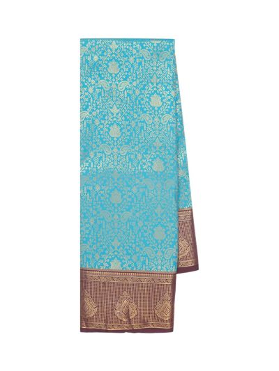 Gracecharm Gift Art Silk traditional golden zari floral vines paisley subtle Border Saree
