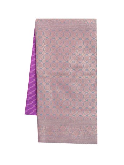 Gracecharm Art Soft Silk Magenta Purple Zari Butta Contrast Sea Green Border Saree