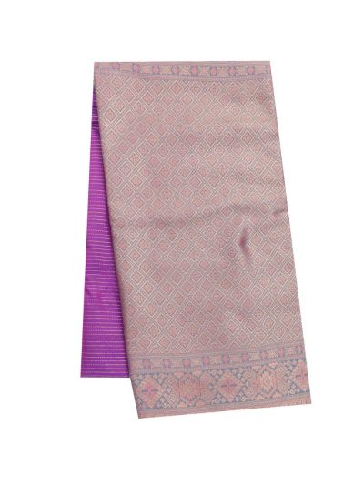 Gracecharm Art Soft Silk Geometric Zari Butta Contrast Border Saree