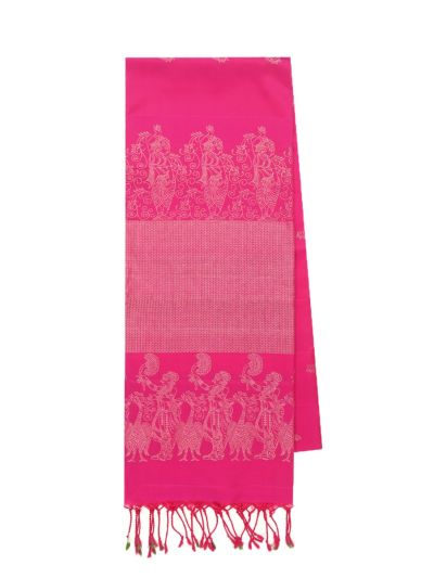 Gracecharm Elegant Pure Soft Silk Decorative Buttas Geometric Motifs Saree