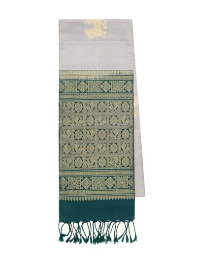 Gracecharm Elegant Pure Soft Silk Annapakshi Mythical Birds Gold Zari Buttas Saree