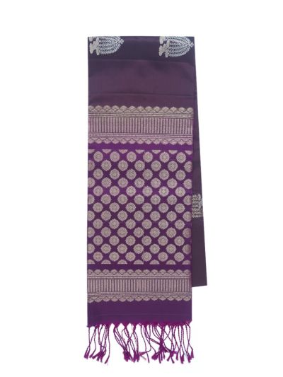 Gracecharm Elegant Pure Soft Silk Circular Floral Medallion Buttas Gold Zari Saree