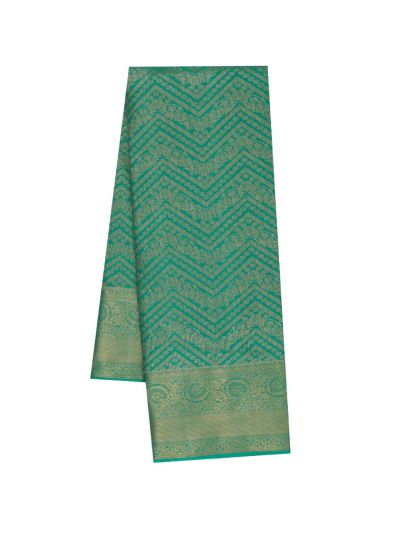 GraceCharm Art Silk Floral Chevron with Floral Scroll Border Saree