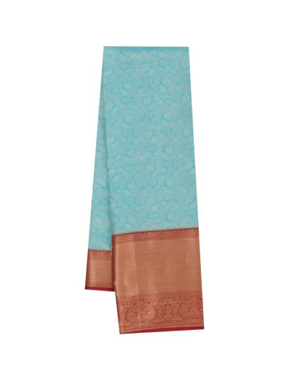 GraceCharm Art Silk Floral Jaal with Geometric Lattice Pallu Saree