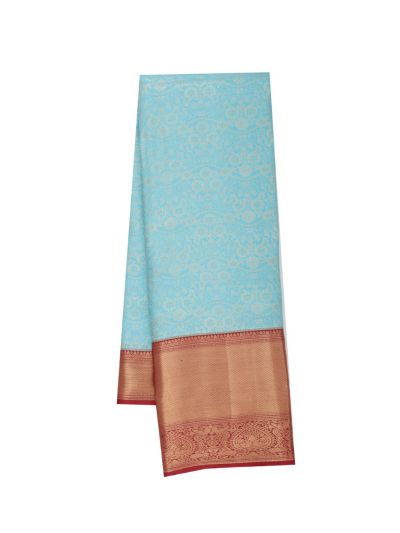 GraceCharm Art Silk Floral Jaal with Diamond Lattice Pallu Saree