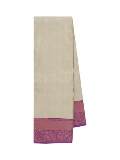 Gracecharm Gift Art Silk micro geometric With Floral Pallu Saree