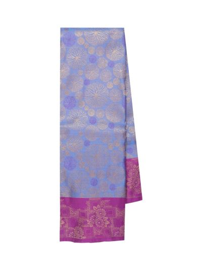 Gracecharm Gift Art Silk Metallic Zari Woven Circular Burst Pallu Saree