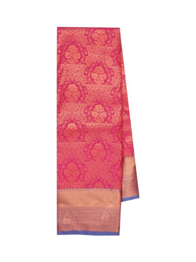 Gracecharm Magenta Gift Art Silk Floral Jacquard Pallu Saree