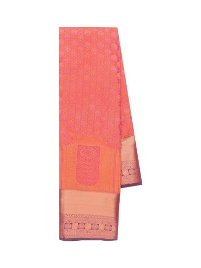 Gracecharm Gift Art Silk Floral Geometric Jaal Butta Pallu Saree