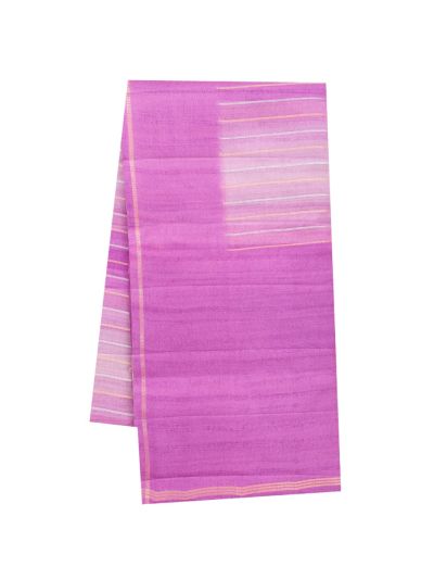 GraceCharm Semi Dupion Fine Striped Body with Multi-Line Striped Pallu Saree
