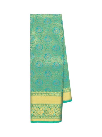 Gracecharm Gift Art Silk Continuous Floral and Paisley pattern Saree