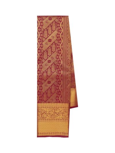 Gracecharm Gift Art Silk Floral Vine Patterns Across Saree