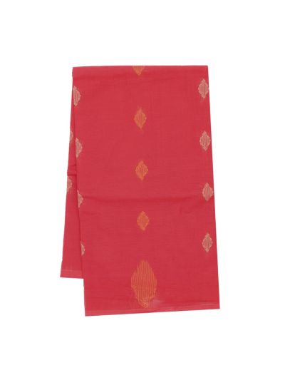 GraceCharm Kovai Cotton Geometric Buta with Checked Pallu Saree