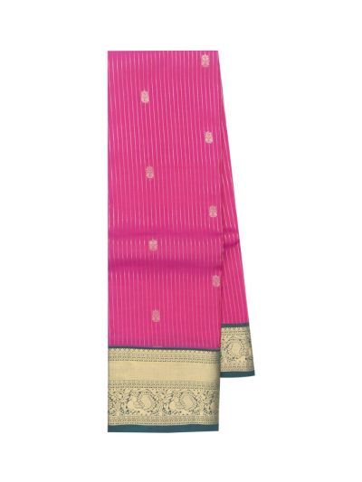 Gracecharm Pure Silk vertical stripes Small Twins Paisley Butta Saree