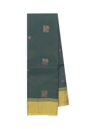 Gracecharm Pure Soft Silk Peacock Floral Butta Pallu Saree