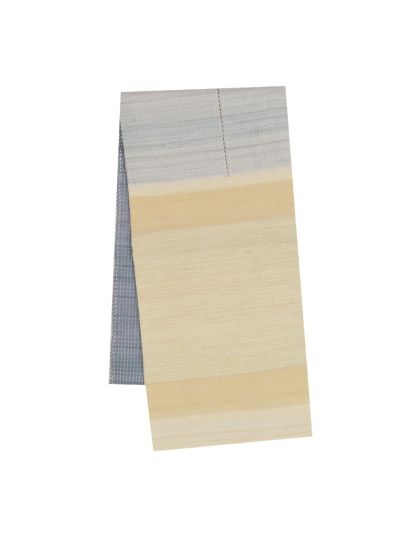 GraceCharm Semi Jute Textured Stripe Body Contrast Pallu Border Saree