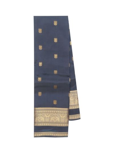 Gracecharm Pure Soft Silk Mythological Elephant Butta Gold Jari Saree