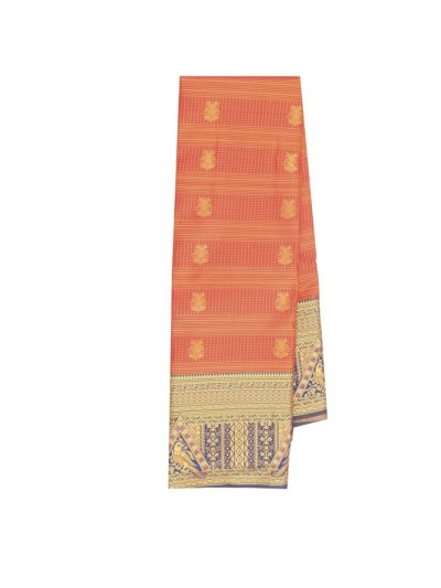 GraceCharm Art Silk Butta with Contrast Pallu and Parrot Border Saree