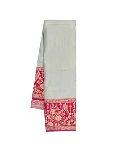 GraceCharm Art Silk Floral Jaal with Floral Border Saree