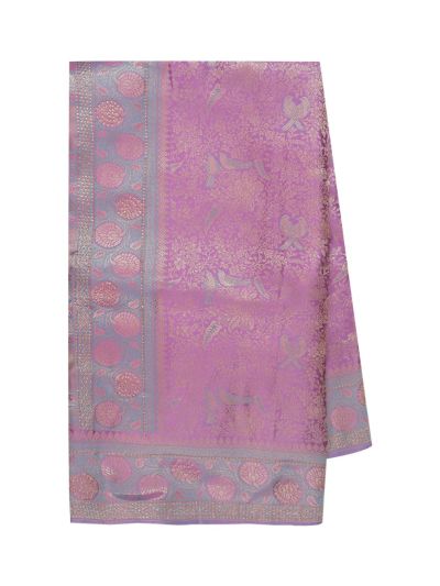 BlossomEase Semi Banarasi Traditional Bird And Floral Motifs Saree