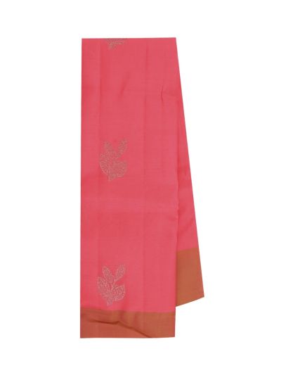 Gracecharm Art Soft Silk Leaf Butta with Geometric Zari Pallu Saree