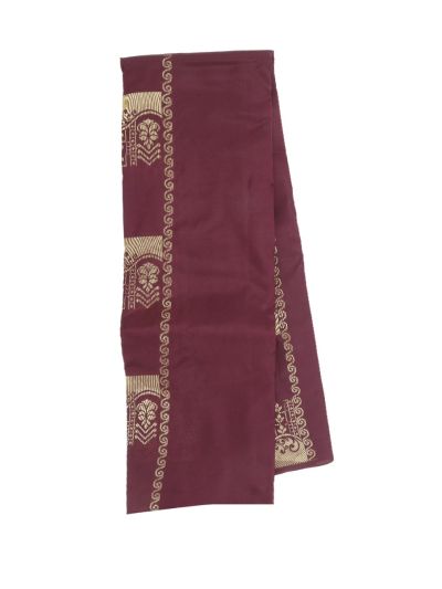 Gracecharm Art Soft Silk Floral Stripes with Chevron Pallu Saree
