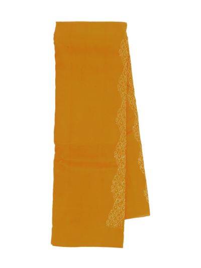 Gracecharm Art Soft Silk Scroll Bands with Lotus Zari Pallu Saree