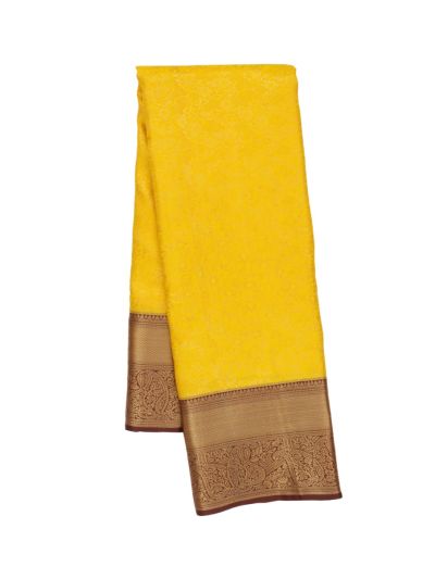 GraceCharm Gift Art Silk Floral Creeper with Lattice Pallu Saree