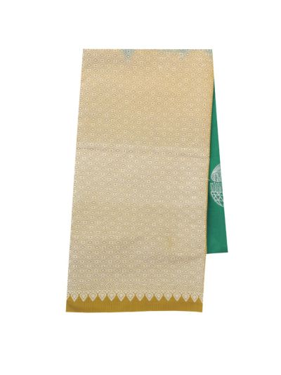 Gracecharm Art Soft Silk Silver Thread Butta Contrast Border Saree