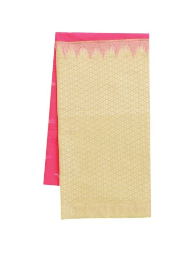Gracecharm Dark Hot Pink Art Soft Silk Floral Butta Saree