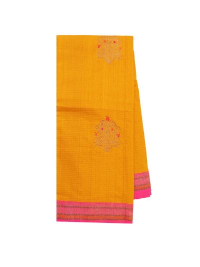 BlossomEase Pure Kathana Banarasi Silk Floral Butta with Border Saree
