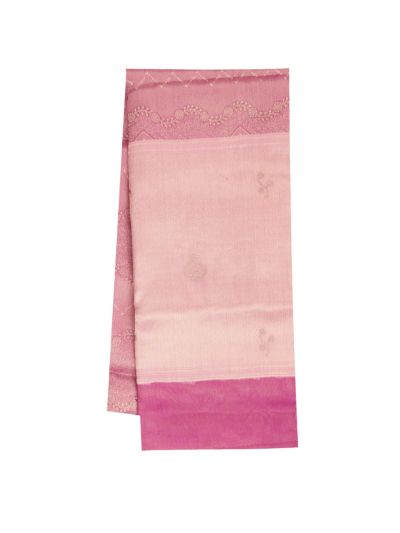 Gracecharm Fancy Semi Tissue Floral Creepers Zari Pallu Saree