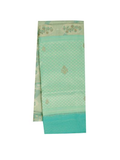 Gracecharm Fancy Semi Tissue Structural Leaf Vectors Pallu Saree
