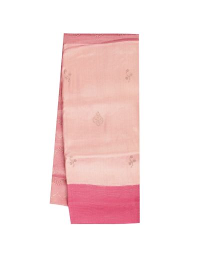Gracecharm Fancy Semi Tissue Geometric Diamond Grids Floral Saree
